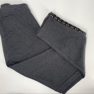 NWT CASS XL gray leggings With hook and eye ankle